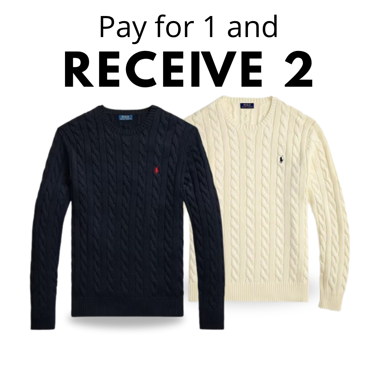 [BUY 1 GET 2] Classic Cable Knit Sweater Kit R. Ꮮаᴜгеn